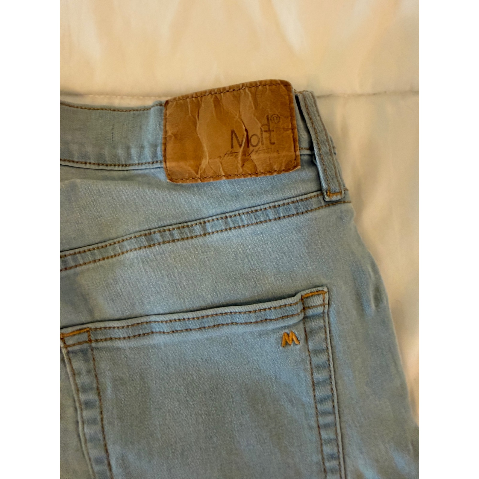 Moft Womens Light Wash Skinny Jeans Blue Denim — image 8 of 8